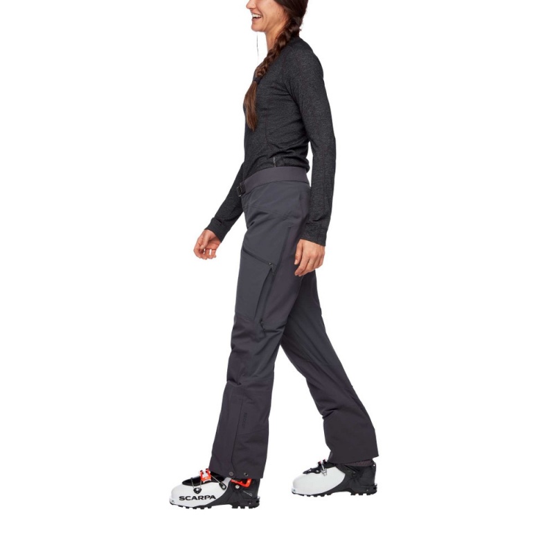 Black Women's Black Diamond Dawn Patrol Hybrid Pants | EX034594