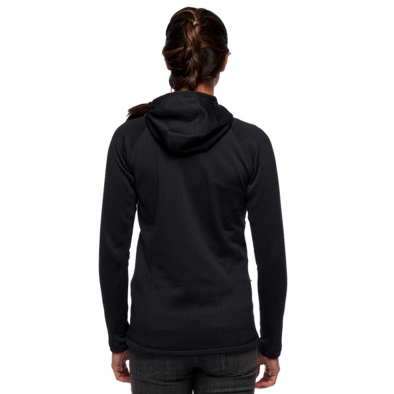 Black Women's Black Diamond Factor Hoody Jackets | NY693648