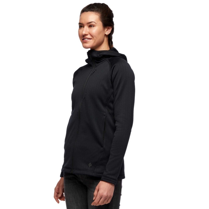 Black Women's Black Diamond Factor Hoody Jackets | NY693648