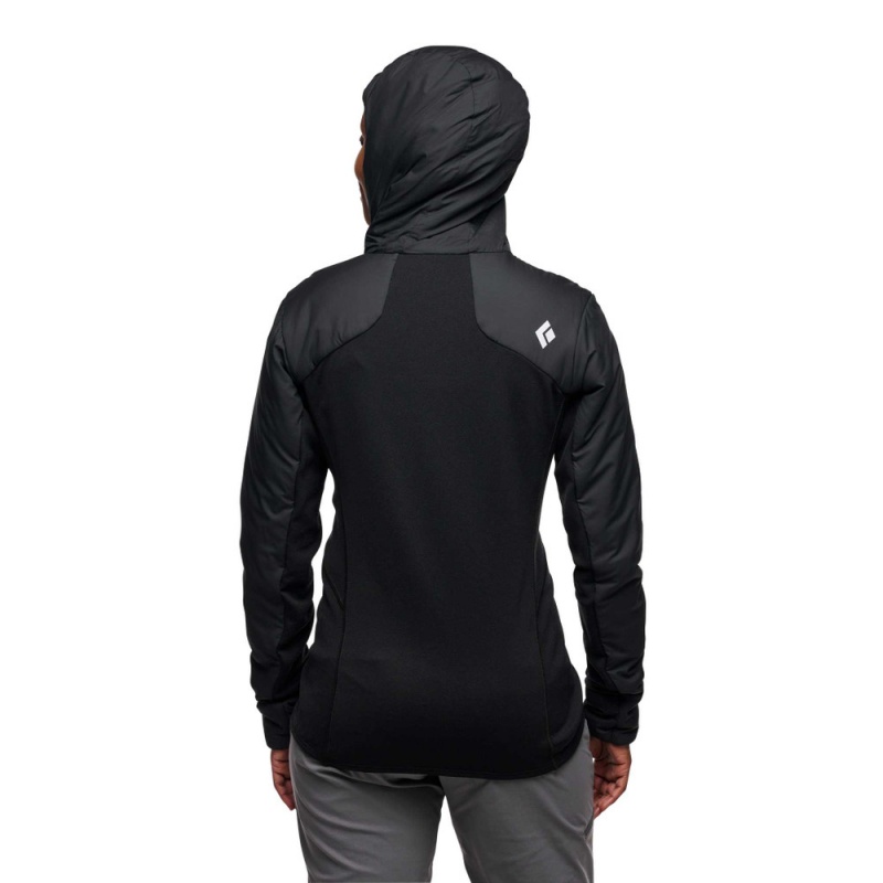 Black Women's Black Diamond First Light Hybrid Hoody Jackets | IV311402