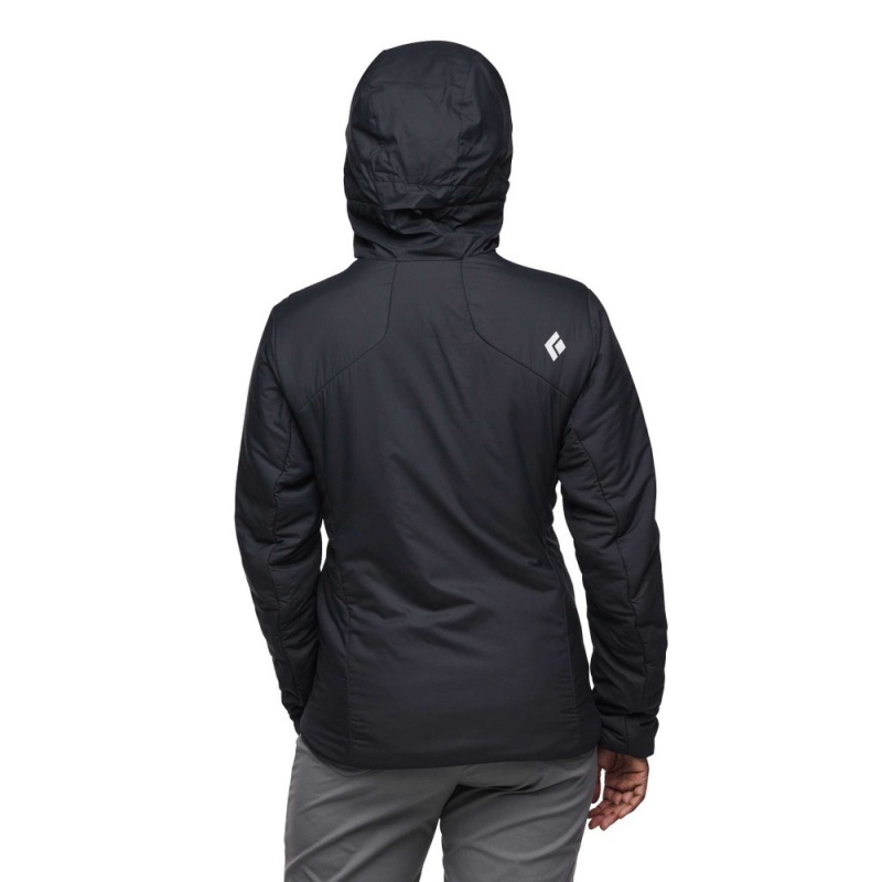 Black Women's Black Diamond First Light Stretch Hoody Jackets | HM683493