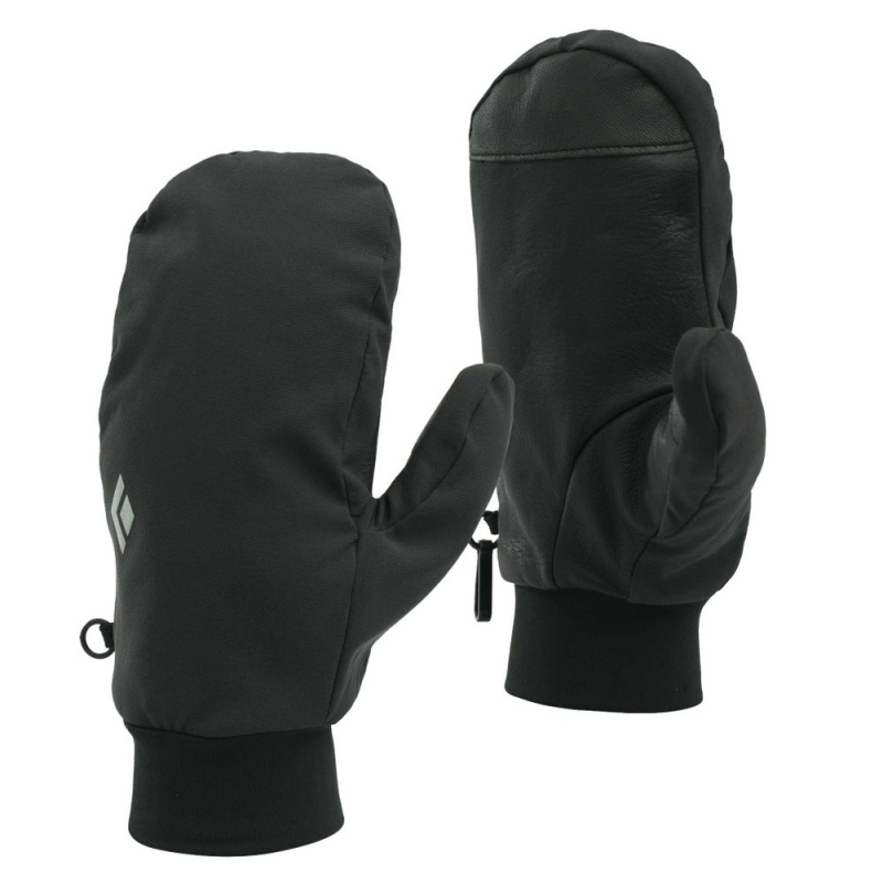 Black Women\'s Black Diamond MidWeight Softshell Mittens | PX269782