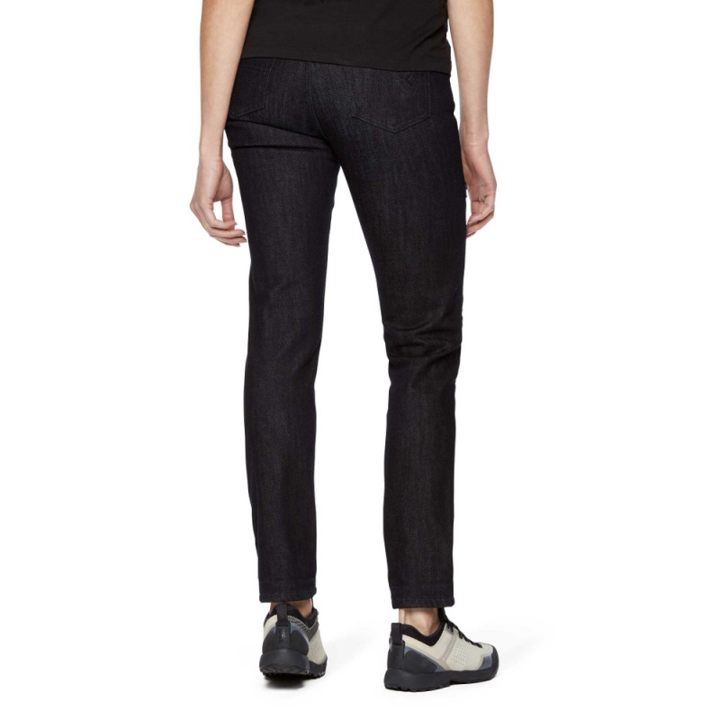 Black Women's Black Diamond Mission Wool Denim Jeans | NI576984