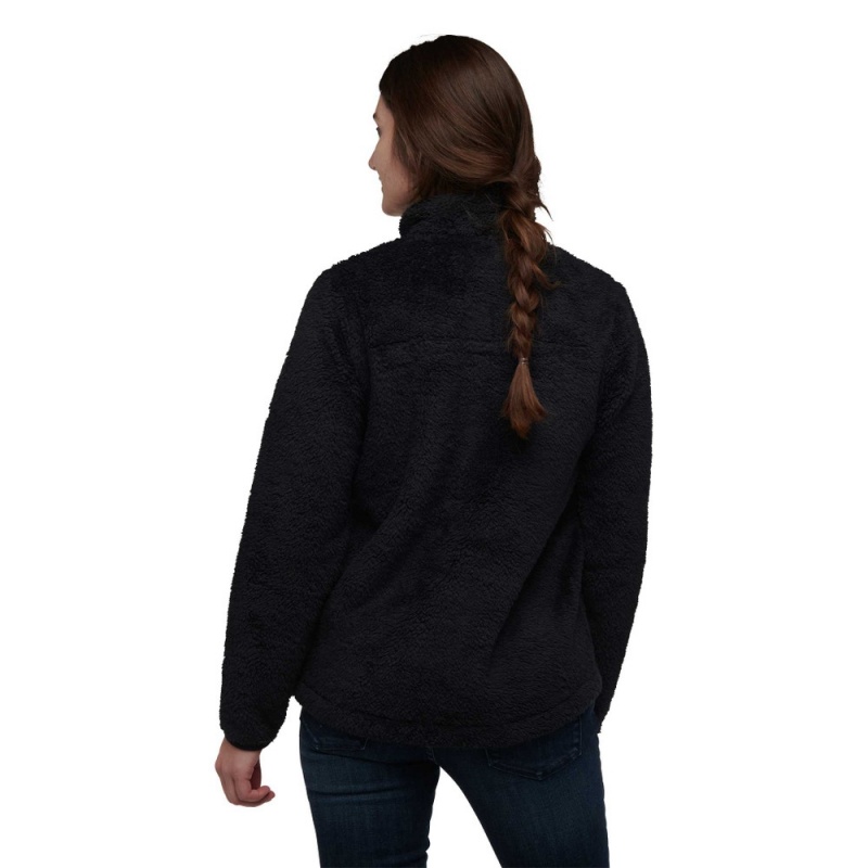 Black Women's Black Diamond Roadie Quarter Zip Fleece | WI130016