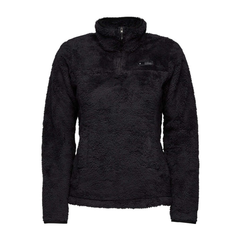 Black Women\'s Black Diamond Roadie Quarter Zip Fleece | WI130016