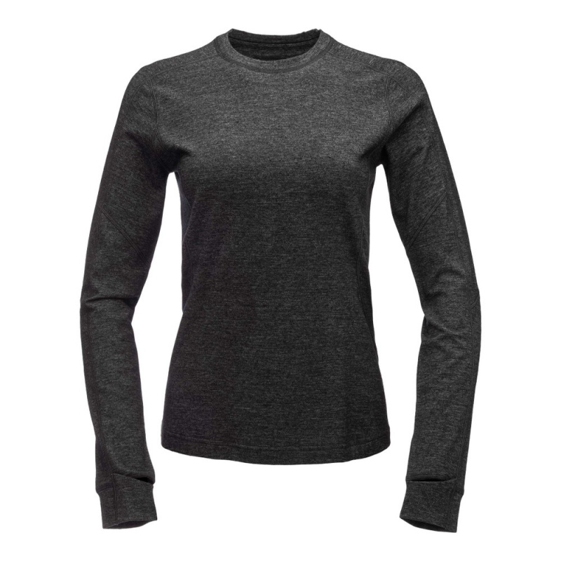 Black Women\'s Black Diamond Solution 150 Merino Base Crew Base Layer Tops | HH701605