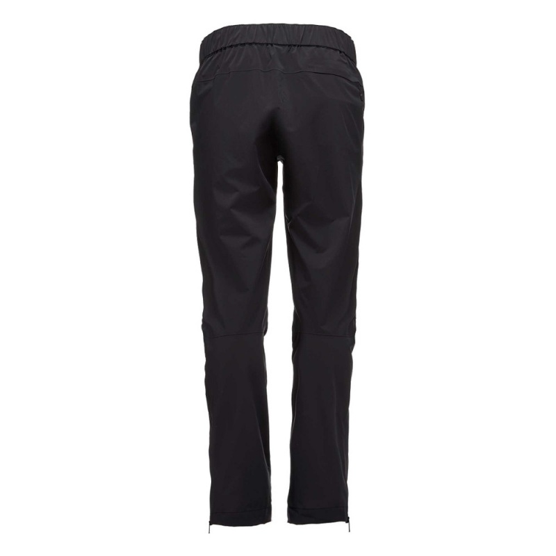 Black Women's Black Diamond Stormline Stretch Rain Pants | KM620773