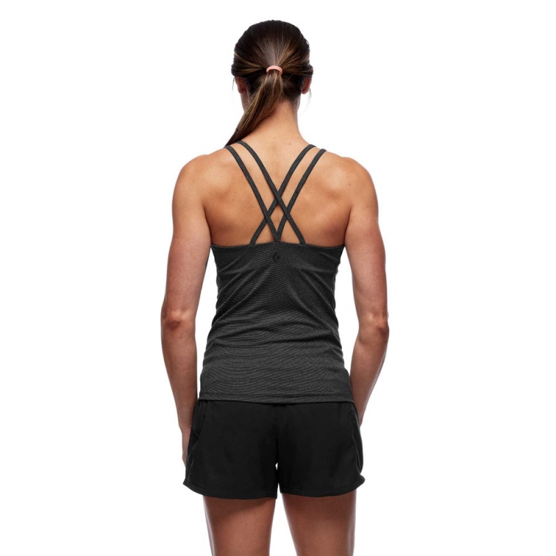 Black Women's Black Diamond Talus Tank Top | OG751855