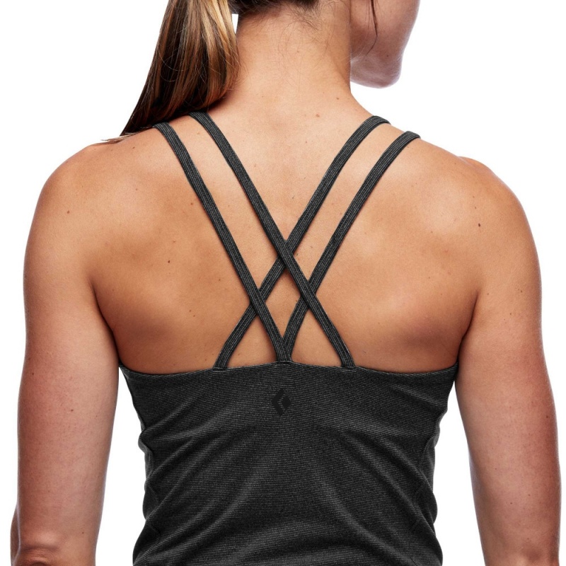 Black Women's Black Diamond Talus Tank Top | OG751855