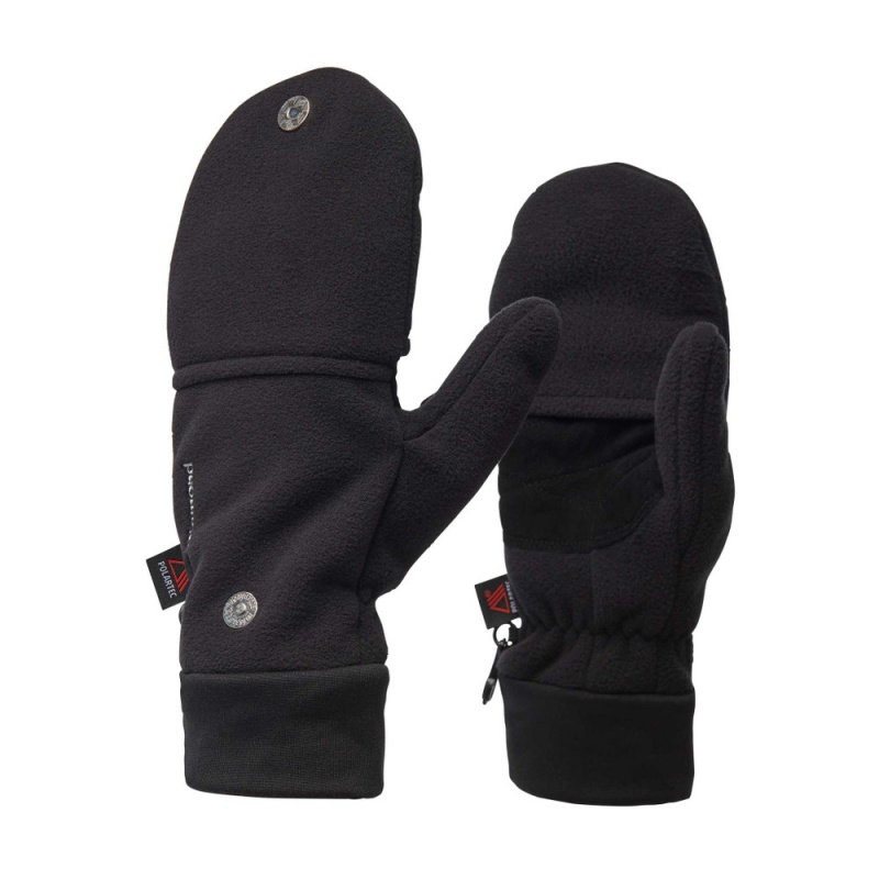 Black Women's Black Diamond WindWeight Fleece Mittens | BI571134