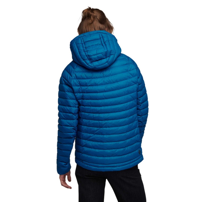 Blue Men's Black Diamond Access Hoody Down Jackets | NF495112