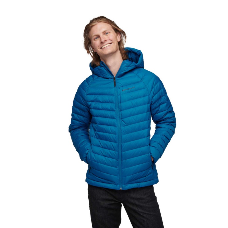 Blue Men's Black Diamond Access Hoody Down Jackets | NF495112