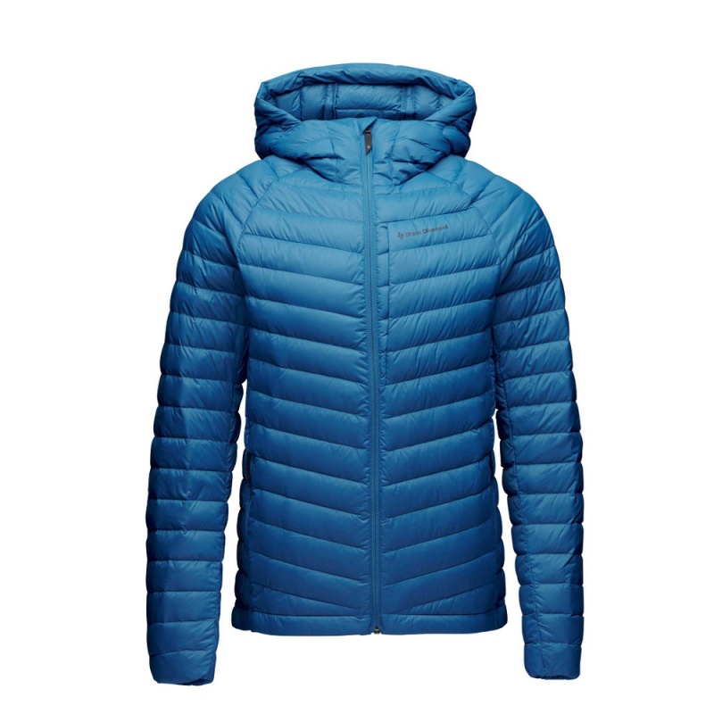 Blue Men\'s Black Diamond Access Hoody Down Jackets | NF495112