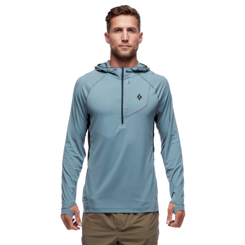 Blue Men's Black Diamond Alpenglow Pro Hoodie | ZO011417