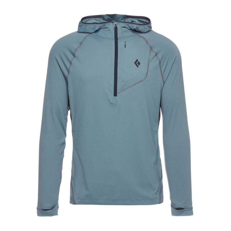 Blue Men\'s Black Diamond Alpenglow Pro Hoodie | ZO011417