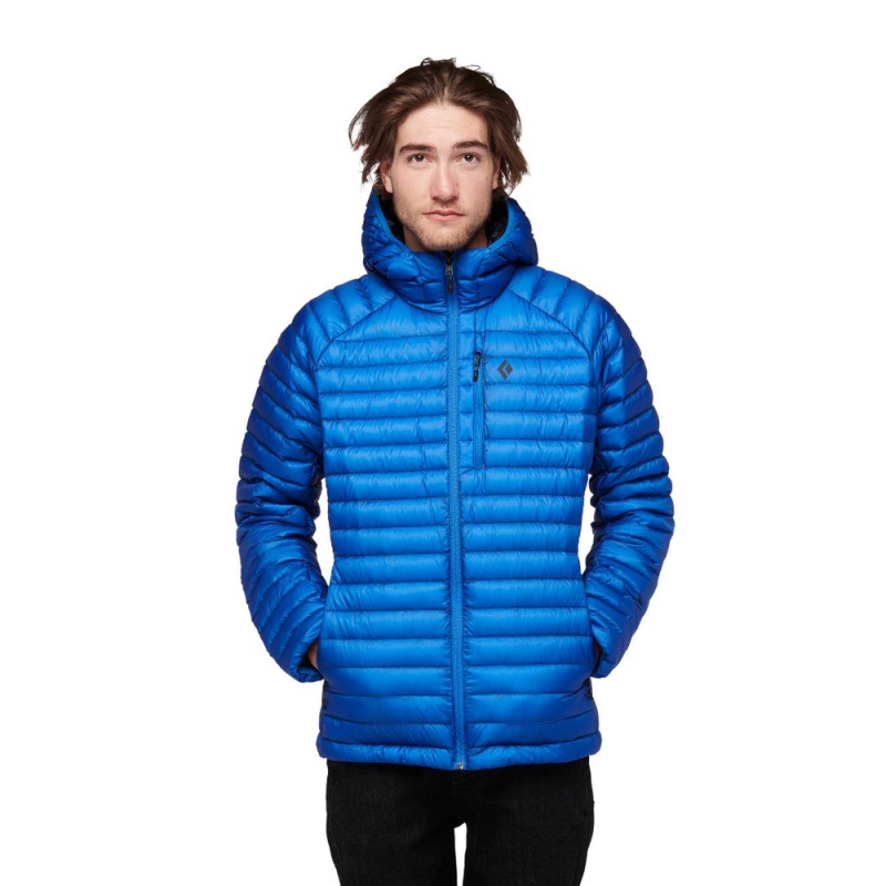 Blue Men's Black Diamond Approach Hoody Down Jackets | FM260455