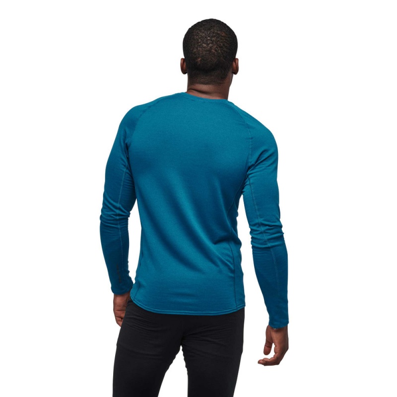 Blue Men's Black Diamond Coefficient LT Crew Long Sleeve | SK654161