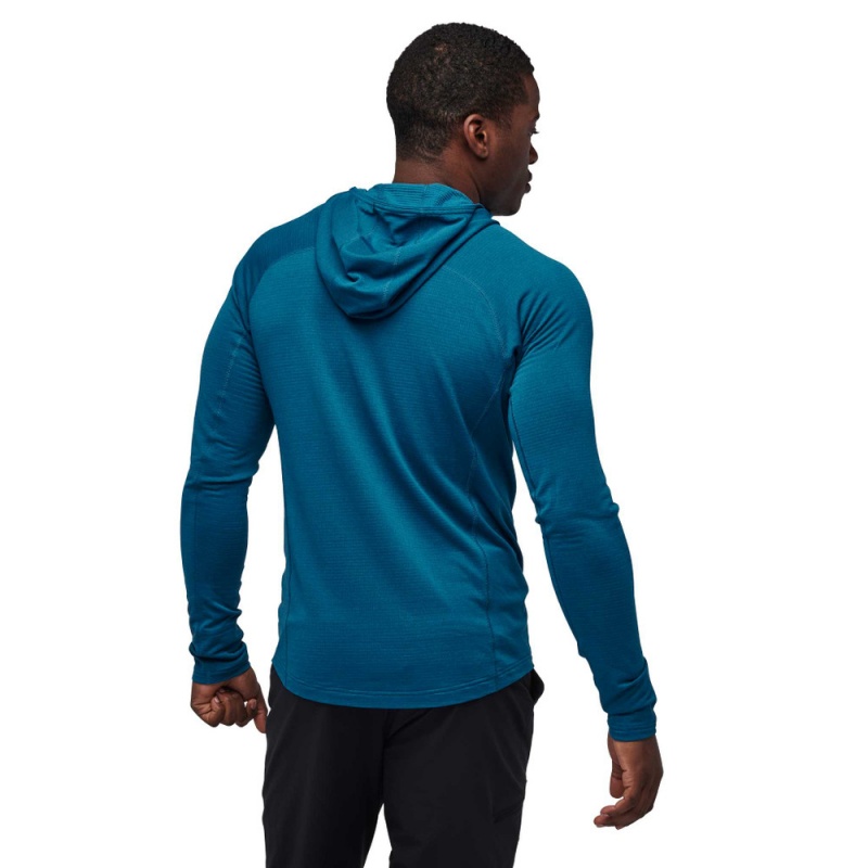 Blue Men's Black Diamond Coefficient LT Hybrid Hoody Jackets | CQ908782