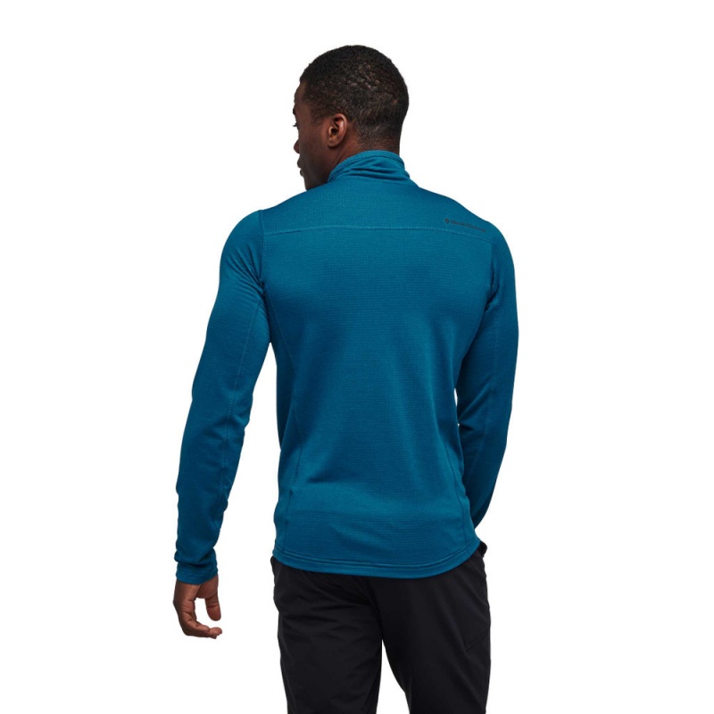 Blue Men's Black Diamond Coefficient LT Quarter Zip Pullover | RO596668