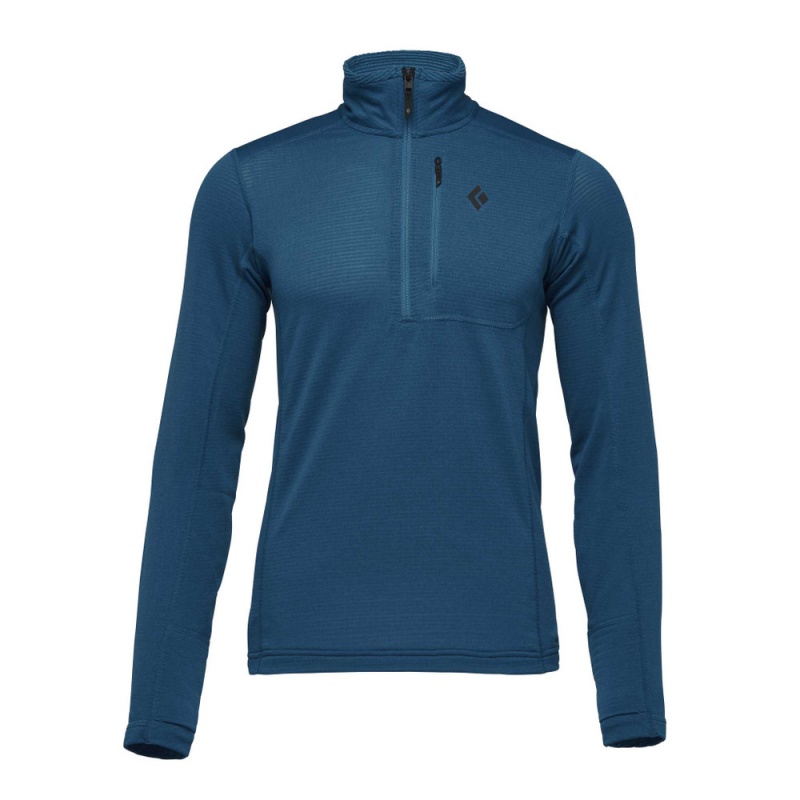 Blue Men's Black Diamond Coefficient LT Quarter Zip Pullover | RO596668