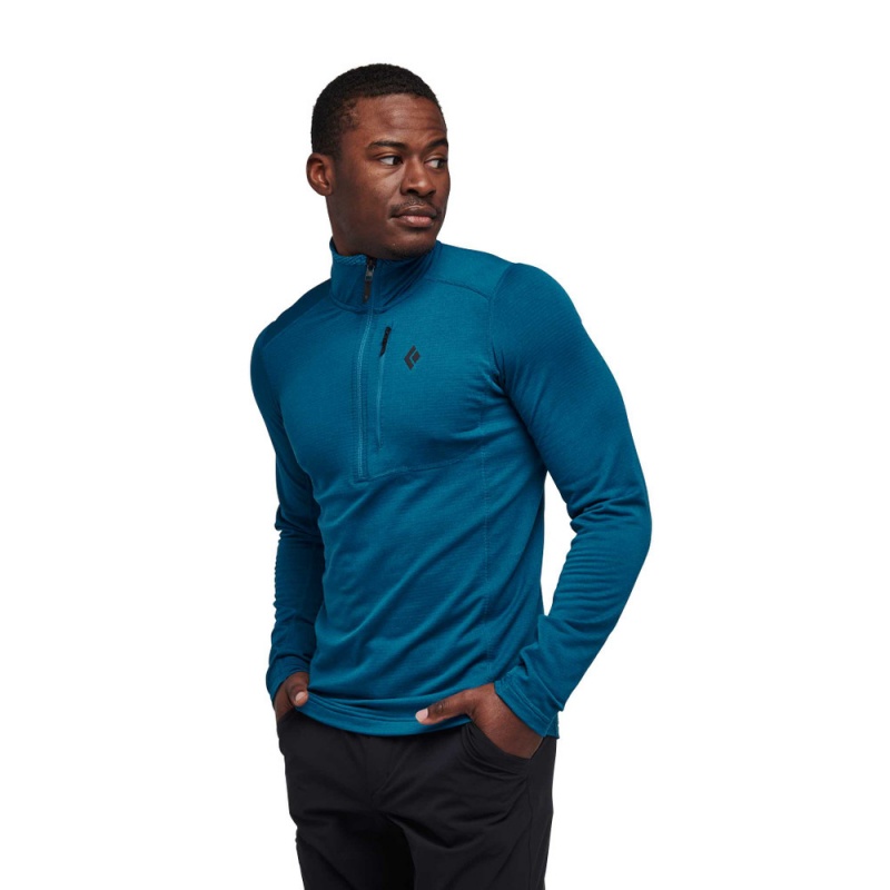 Blue Men\'s Black Diamond Coefficient LT Quarter Zip Pullover | RO596668