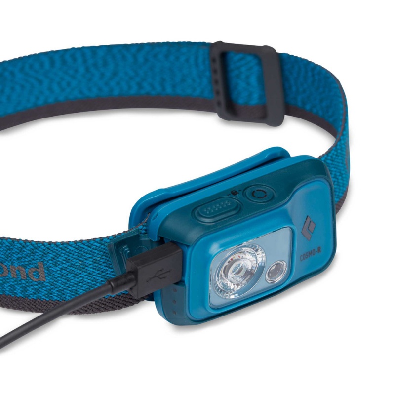 Blue Men's Black Diamond Cosmo 350-R Rechargeable Headlamps | FX369727