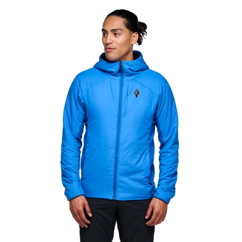 Blue Men's Black Diamond First Light Hybrid Hoody Jackets | QX056614