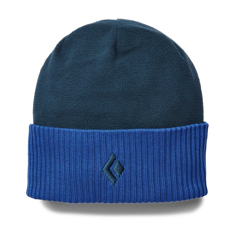 Blue Men\'s Black Diamond Fleece Beanie | UG374825