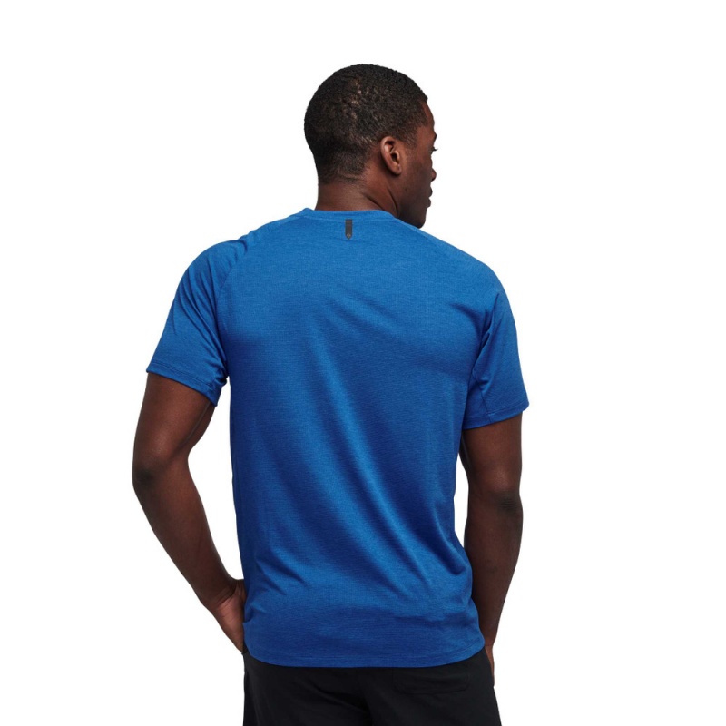 Blue Men's Black Diamond Lightwire Short Sleeve Tech T Shirts | TA310764