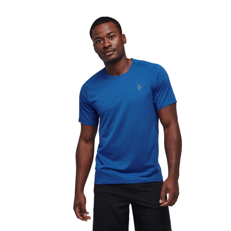 Blue Men's Black Diamond Lightwire Short Sleeve Tech T Shirts | TA310764