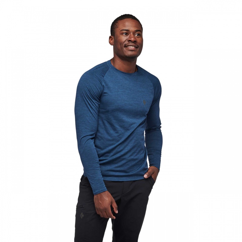 Blue Men's Black Diamond Lightwire Tech Tee Long Sleeve | JE394530