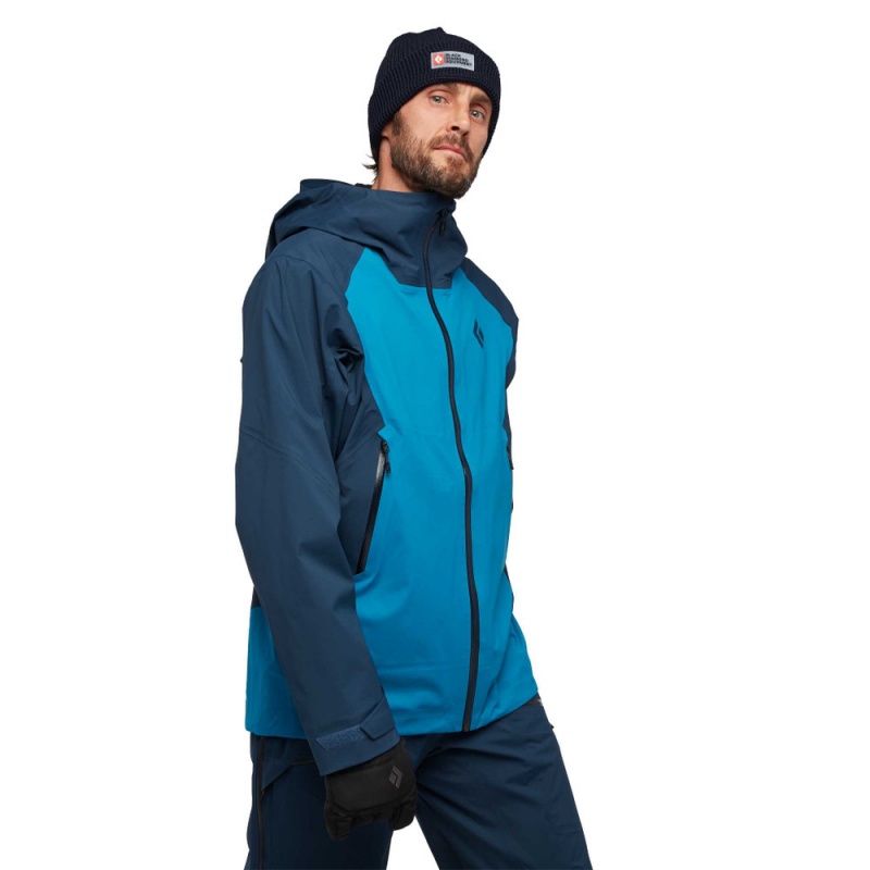 Blue Men's Black Diamond Recon LT Stretch Shell Jackets | XR639084