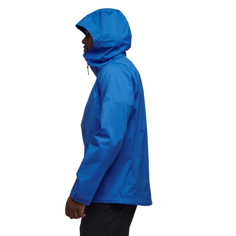 Blue Men's Black Diamond Stormline Stretch Anorak Rain Shell Jackets | JD295106