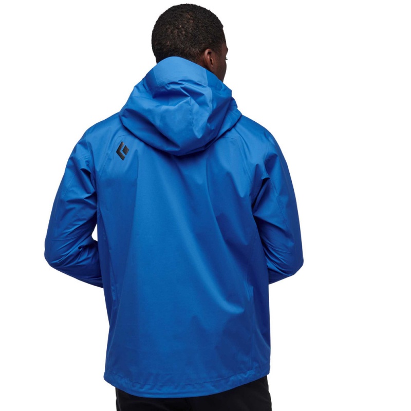 Blue Men's Black Diamond Stormline Stretch Anorak Rain Shell Jackets | JD295106