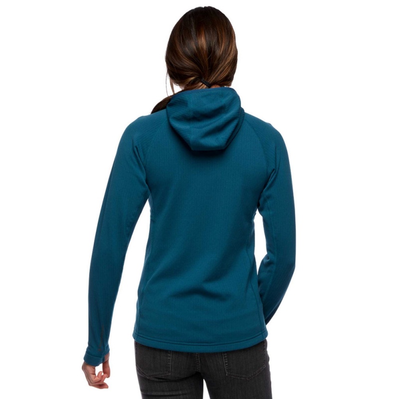 Blue Women's Black Diamond Coefficient Hoody Jackets | XH706782