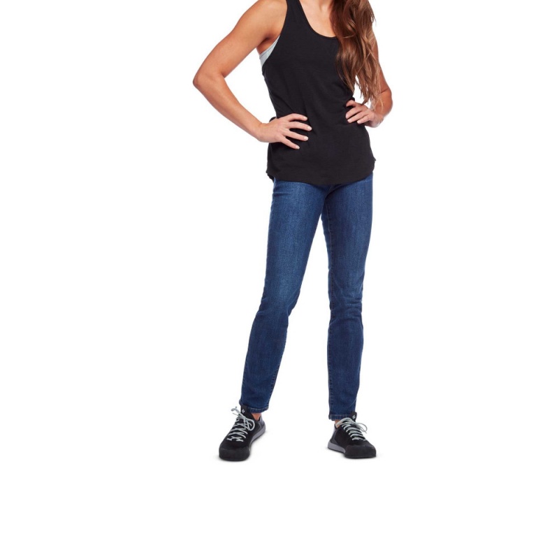 Blue Women's Black Diamond Crag Denim Jeans | WH195849