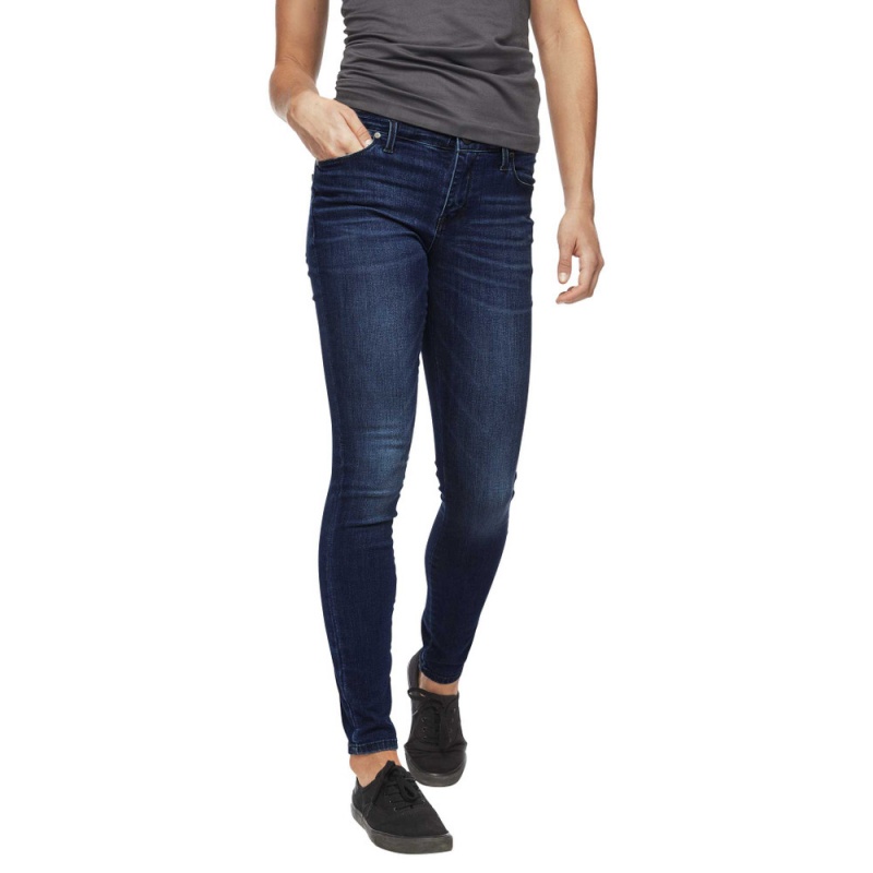 Blue Women's Black Diamond Forged Denim Jeans | YR221045