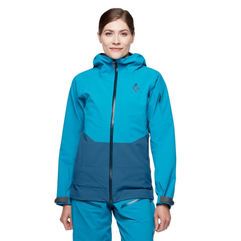 Blue Women's Black Diamond Recon Stretch Ski Shell Jackets | ZI808495