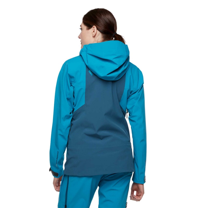 Blue Women's Black Diamond Recon Stretch Ski Shell Jackets | ZI808495