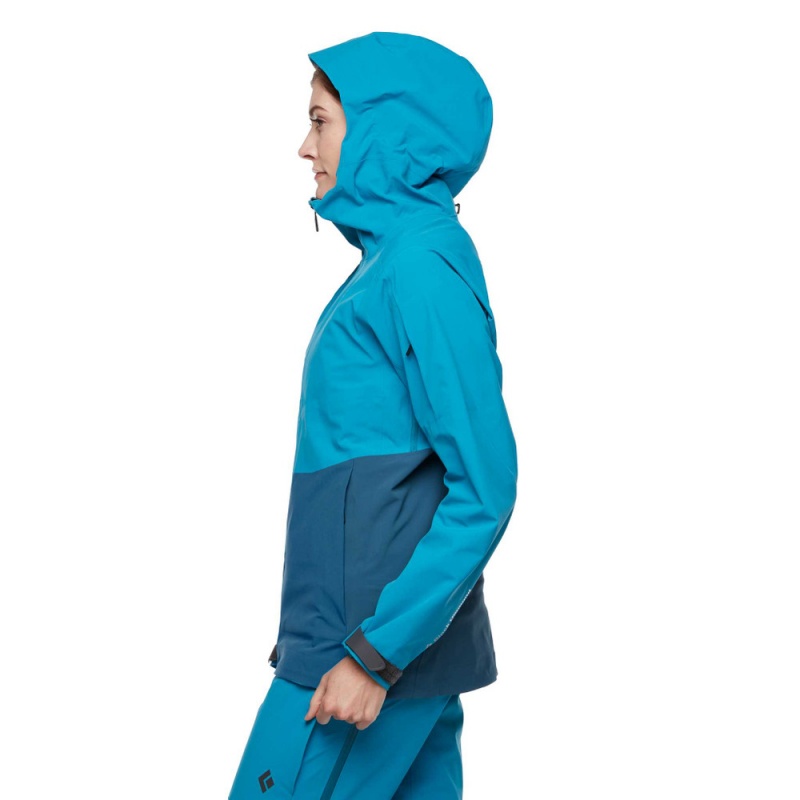 Blue Women's Black Diamond Recon Stretch Ski Shell Jackets | ZI808495