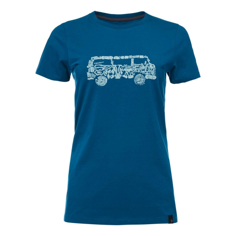 Blue Women\'s Black Diamond Vantastic T Shirts | CK805193