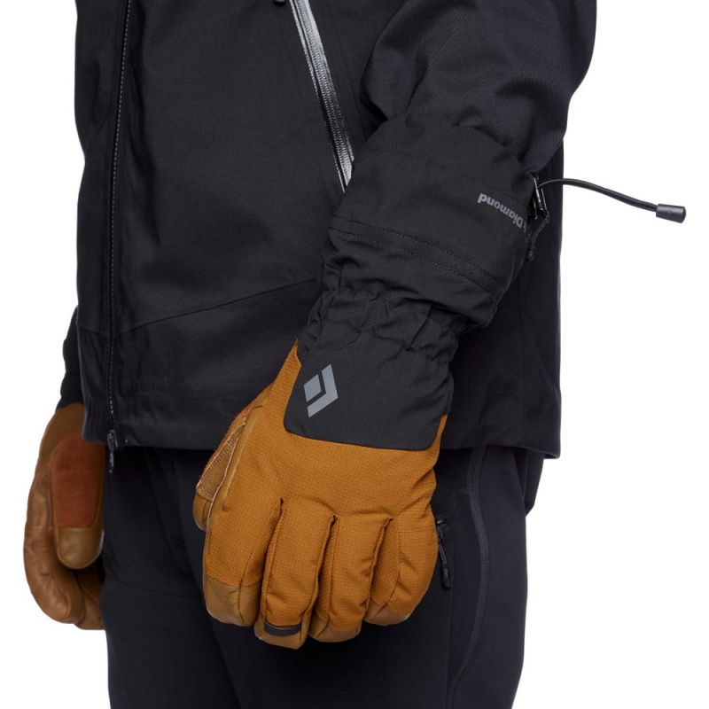 Brown Men\'s Black Diamond Soloist Gloves | PU863796