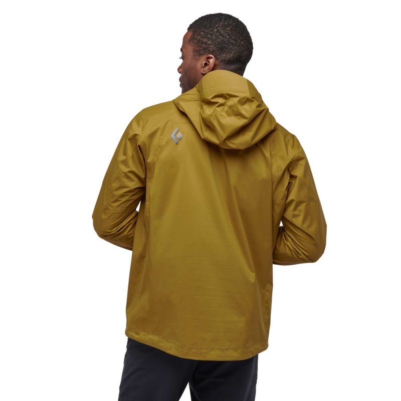 Brown Men's Black Diamond Stormline Stretch Anorak Rain Shell Jackets | LF065903