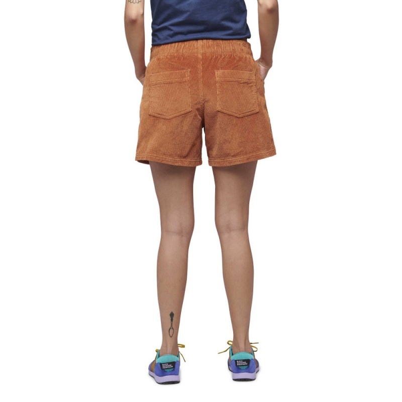 Brown Women's Black Diamond Dirt Bag Shorts | OG550413