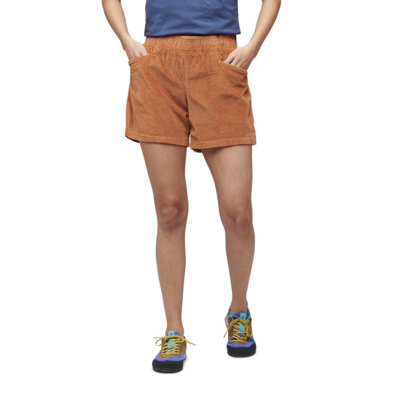 Brown Women's Black Diamond Dirt Bag Shorts | OG550413