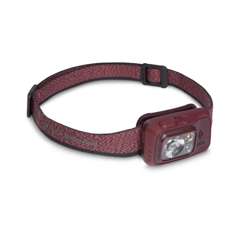 Burgundy Men\'s Black Diamond Spot 400-R Rechargeable Headlamps | CK347035