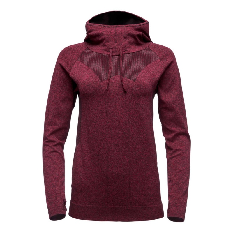 Burgundy Women\'s Black Diamond Crux Hoodie | BL637839