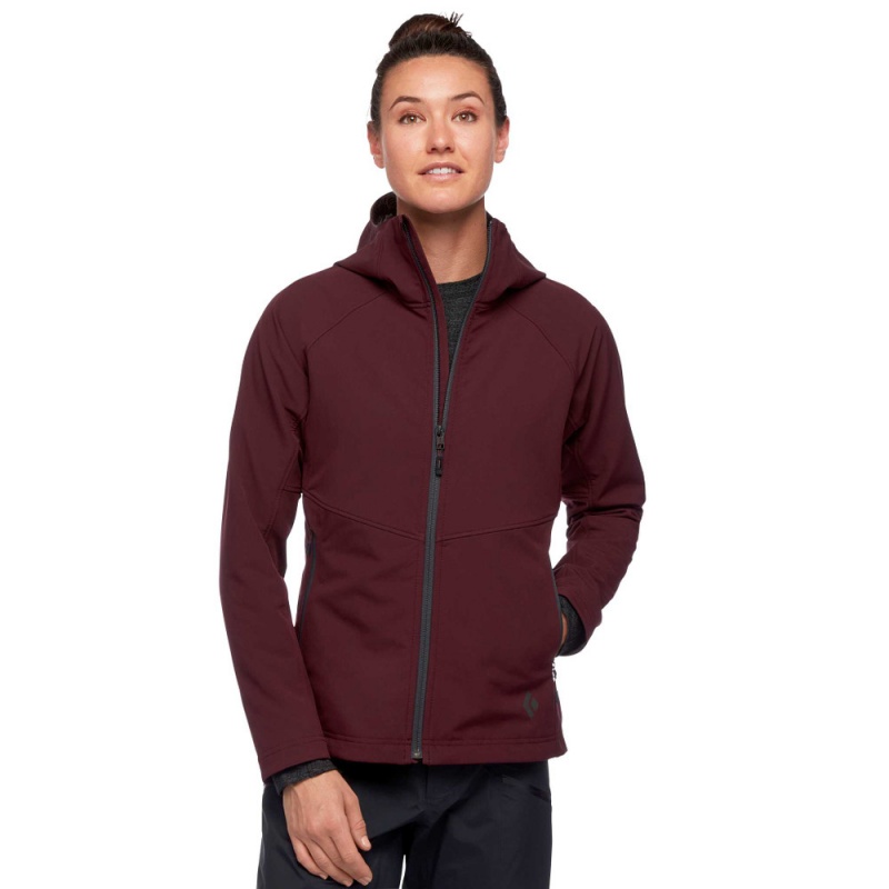 Burgundy Women's Black Diamond Element Hoody Jackets | XR236297