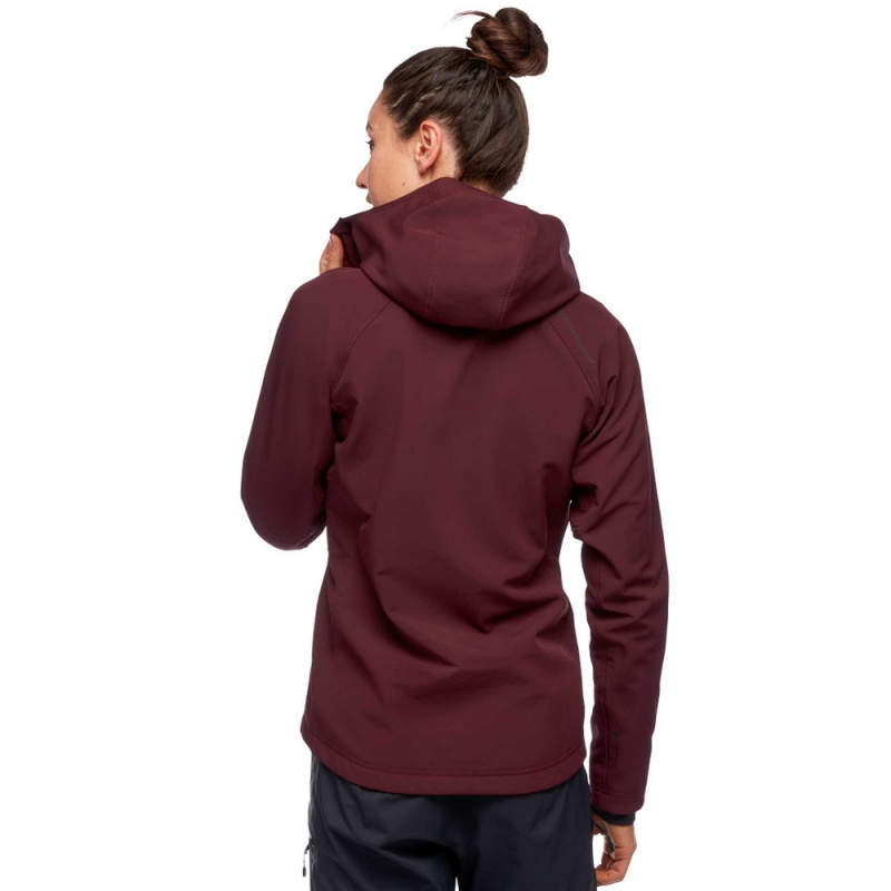 Burgundy Women's Black Diamond Element Hoody Jackets | XR236297