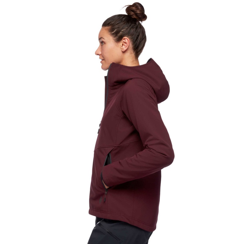 Burgundy Women's Black Diamond Element Hoody Jackets | XR236297